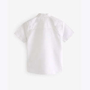 White Linen Blend Shirt (3mths-12yrs)