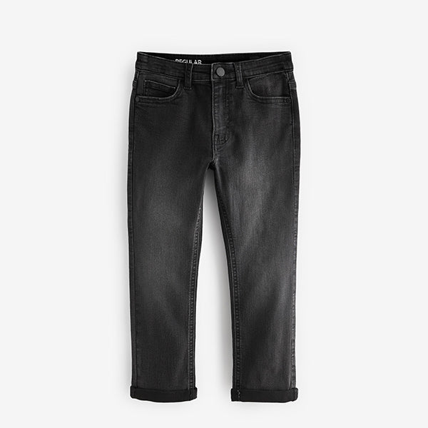 Grey Charcoal Regular Fit Stretch Jeans (3-12yrs)