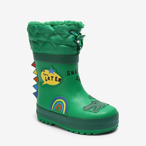 Green Next Thermal Thinsulate™ Lined Cuff Wellies (Younger Boys)