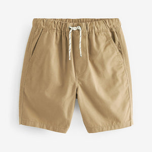 Tan Brown Single 100% Cotton Pull-On Shorts (3-12yrs)