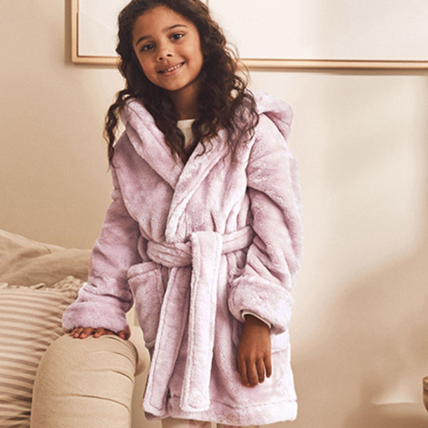 Pink Soft Touch Fleece Dressing Gown (9mths-12yrs)