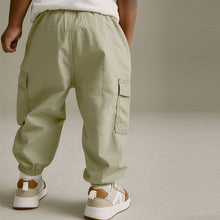 Load image into Gallery viewer, Sage Green Toggle Cargo Trousers (3mths-5-6yrs)
