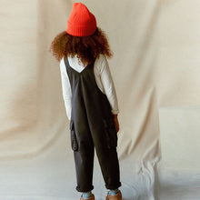 Load image into Gallery viewer, Washed Black Cargo Pocket Dungarees (3-12yrs)
