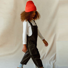 Load image into Gallery viewer, Washed Black Cargo Pocket Dungarees (3-12yrs)
