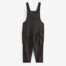 Load image into Gallery viewer, Washed Black Cargo Pocket Dungarees (3-12yrs)
