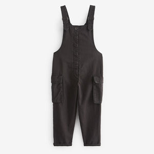 Washed Black Cargo Pocket Dungarees (3-12yrs)