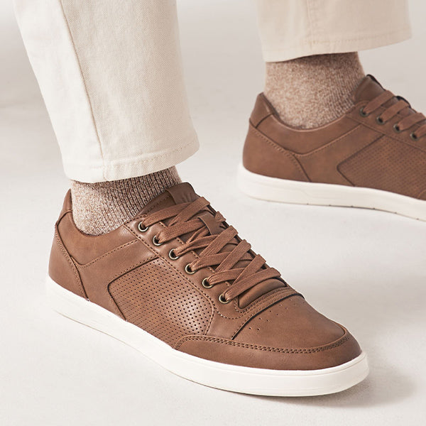 Tan Brown Smart Casual Trainers