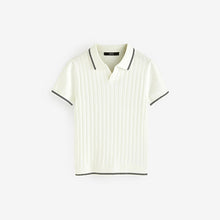 Load image into Gallery viewer, White Polo Short Sleeve Trophy Neck 100% Cotton Jumper (3-9yrs)
