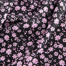 Load image into Gallery viewer, Black/Pink Floral Ruched Sleeve Tea Dress (3-12yrs)
