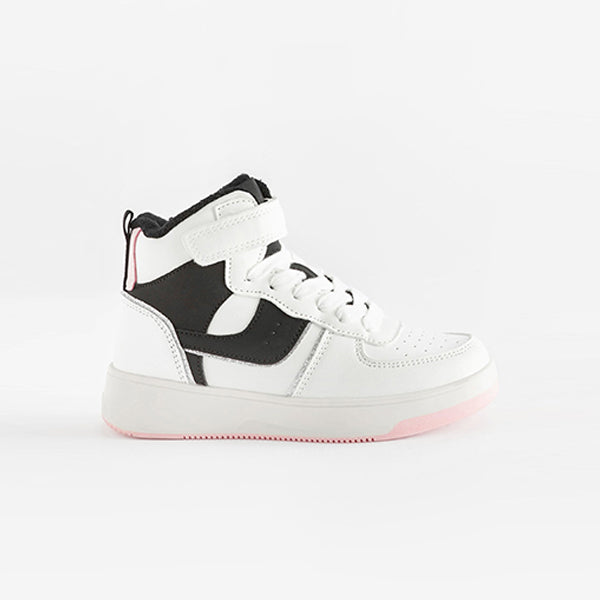 Pink Mono Retro High Top Trainers (Older Girls)