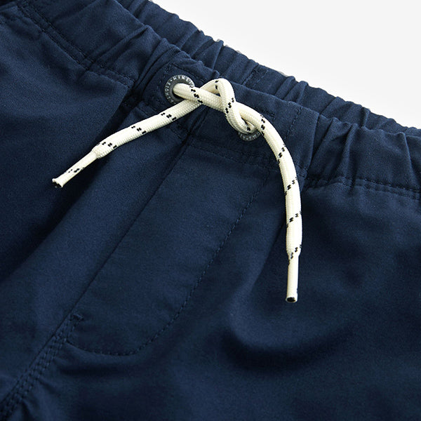 Navy Blue Single 100% Cotton Pull-On Shorts (3-12yrs)