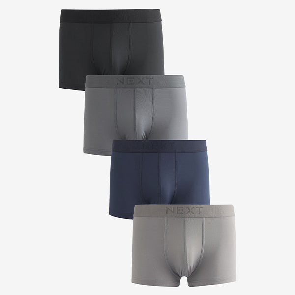 Grey/Navy Blue 4 pack Signature Hipster Boxers