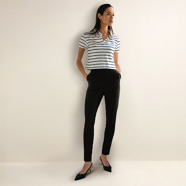 Black Tailored Stretch Skinny Trousers