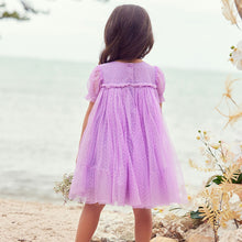 Load image into Gallery viewer, Lilac Purple Mesh Party Dress (3mths-5-6yrs)
