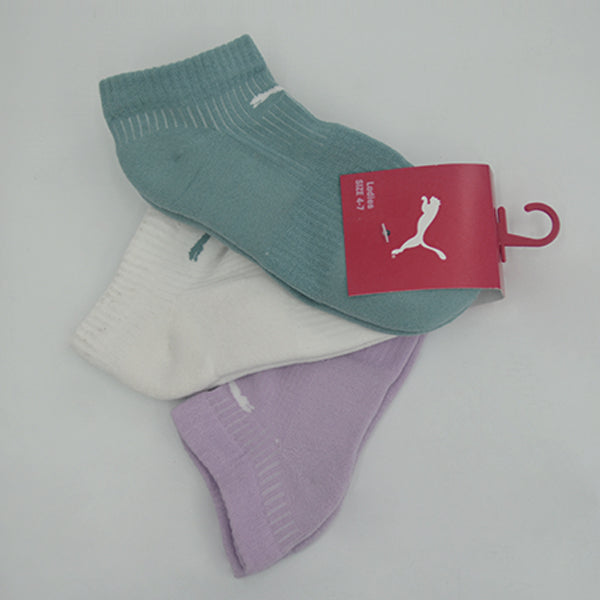 Lad.Cushion.3Pk Ankle Socks