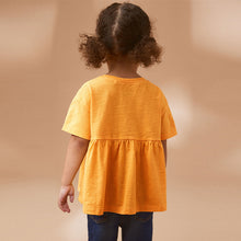 Load image into Gallery viewer, Orange Short Sleeve Empire T-Shirt (3mths-5-6yrs)
