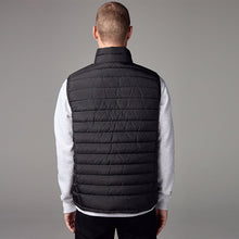 Load image into Gallery viewer, Black Shower Resistant Lightweight Puffer Gilet
