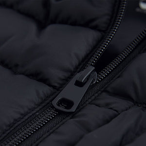 Black Shower Resistant Lightweight Puffer Gilet