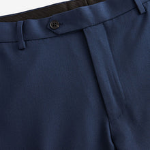 Load image into Gallery viewer, Bright Blue Slim Fit Textured Suit Trousers
