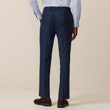 Load image into Gallery viewer, Bright Blue Slim Fit Textured Suit Trousers
