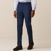 Load image into Gallery viewer, Bright Blue Slim Fit Textured Suit Trousers
