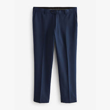 Load image into Gallery viewer, Bright Blue Slim Fit Textured Suit Trousers
