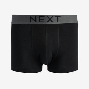 Black Hipster 100% Cotton Boxers 4 Pack