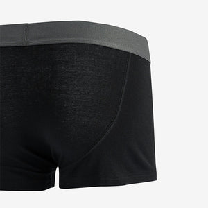 Black Hipster 100% Cotton Boxers 4 Pack