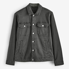 Load image into Gallery viewer, Smoke Grey Denim Trucker Jacket
