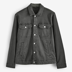 Smoke Grey Denim Trucker Jacket