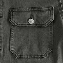 Load image into Gallery viewer, Smoke Grey Denim Trucker Jacket
