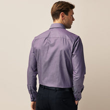 Load image into Gallery viewer, Purple Double Collar Regular Fit Trimmed Formal Shirt
