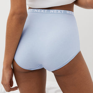 Pastel Colours Full Brief Cotton Rich Logo Knickers 4 Pack