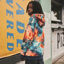 Load image into Gallery viewer, Orange Digital Drippy Smile Graphic Hoodie (3-12yrs)

