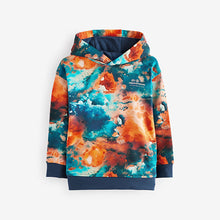 Load image into Gallery viewer, Orange Digital Drippy Smile Graphic Hoodie (3-12yrs)
