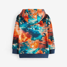 Load image into Gallery viewer, Orange Digital Drippy Smile Graphic Hoodie (3-12yrs)
