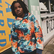 Load image into Gallery viewer, Orange Digital Drippy Smile Graphic Hoodie (3-12yrs)
