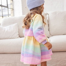 Load image into Gallery viewer, Rainbow Printed Sweat Dress (3mths-6yrs)
