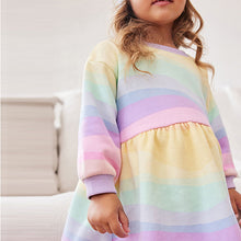 Load image into Gallery viewer, Rainbow Printed Sweat Dress (3mths-6yrs)
