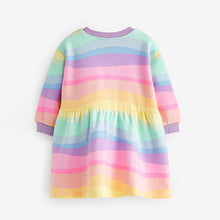 Load image into Gallery viewer, Rainbow Printed Sweat Dress (3mths-6yrs)
