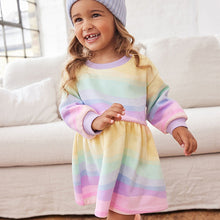 Load image into Gallery viewer, Rainbow Printed Sweat Dress (3mths-6yrs)
