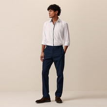 Load image into Gallery viewer, White Single Cuff Trimmed Formal Oxford Shirt
