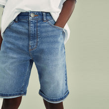 Load image into Gallery viewer, Light Blue Denim 100% Cotton Shorts (3yrs-12yrs)
