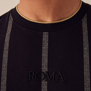 Black 100% Cotton Vertical Stripe T-Shirt