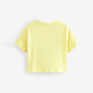 Yellow Heart Short Sleeve Sequin T-Shirt (3-12yrs)