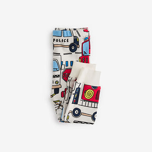 Red/Blue Emergency Vehicles 3 Pack Snuggle Pyjamas (9mths-6yrs)