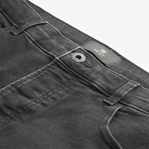 Black Single Straight Fit Classic Stretch Jeans