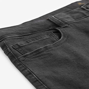 Black Single Straight Fit Classic Stretch Jeans