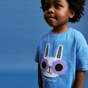 Blue Bunny Short Sleeve 100% Cotton T-Shirt (3mths-5-6yrs)