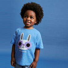 Load image into Gallery viewer, Blue Bunny Short Sleeve 100% Cotton T-Shirt (3mths-5-6yrs)
